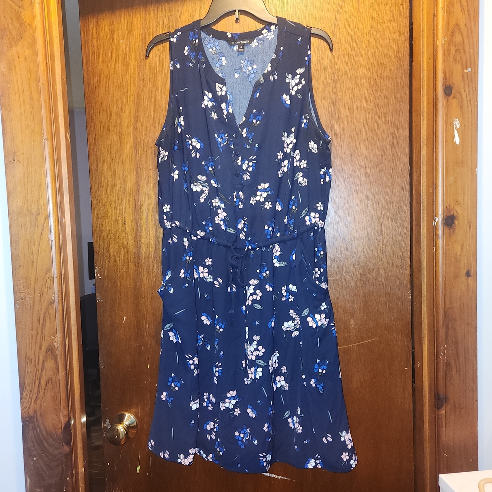 Elegant Floral Navy  Dress
